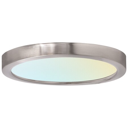 Luxrite 7 Inch LED Flush Mount Light 3 CCT Selectable 3000K-5000K 15W 900LM Dimmable Brushed Nickel LR23592 LR23682-1PK